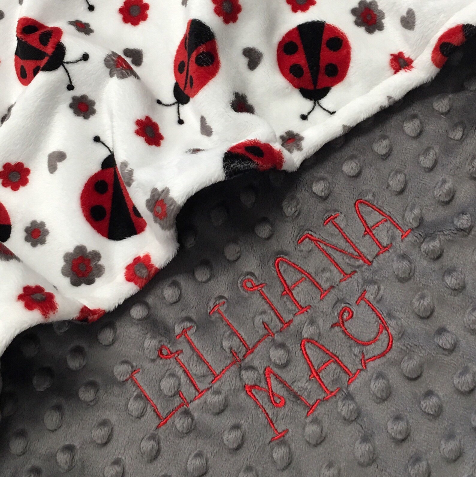 Personalized Baby Blanket Lady Bug Baby Blanket Baby Shower Etsy