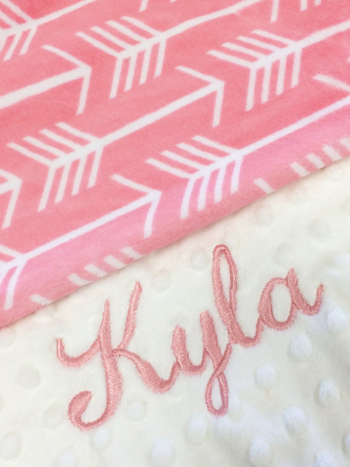 Arrow Blanket Personalized Baby Blanket Pink Arrow Baby Etsy