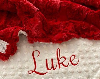 red minky blanket