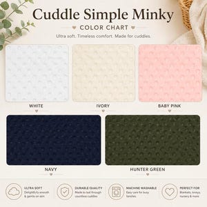 Personalized Baby Blanket, Wildrose Lynx Minky, Newborn Gift zdjęcie 4