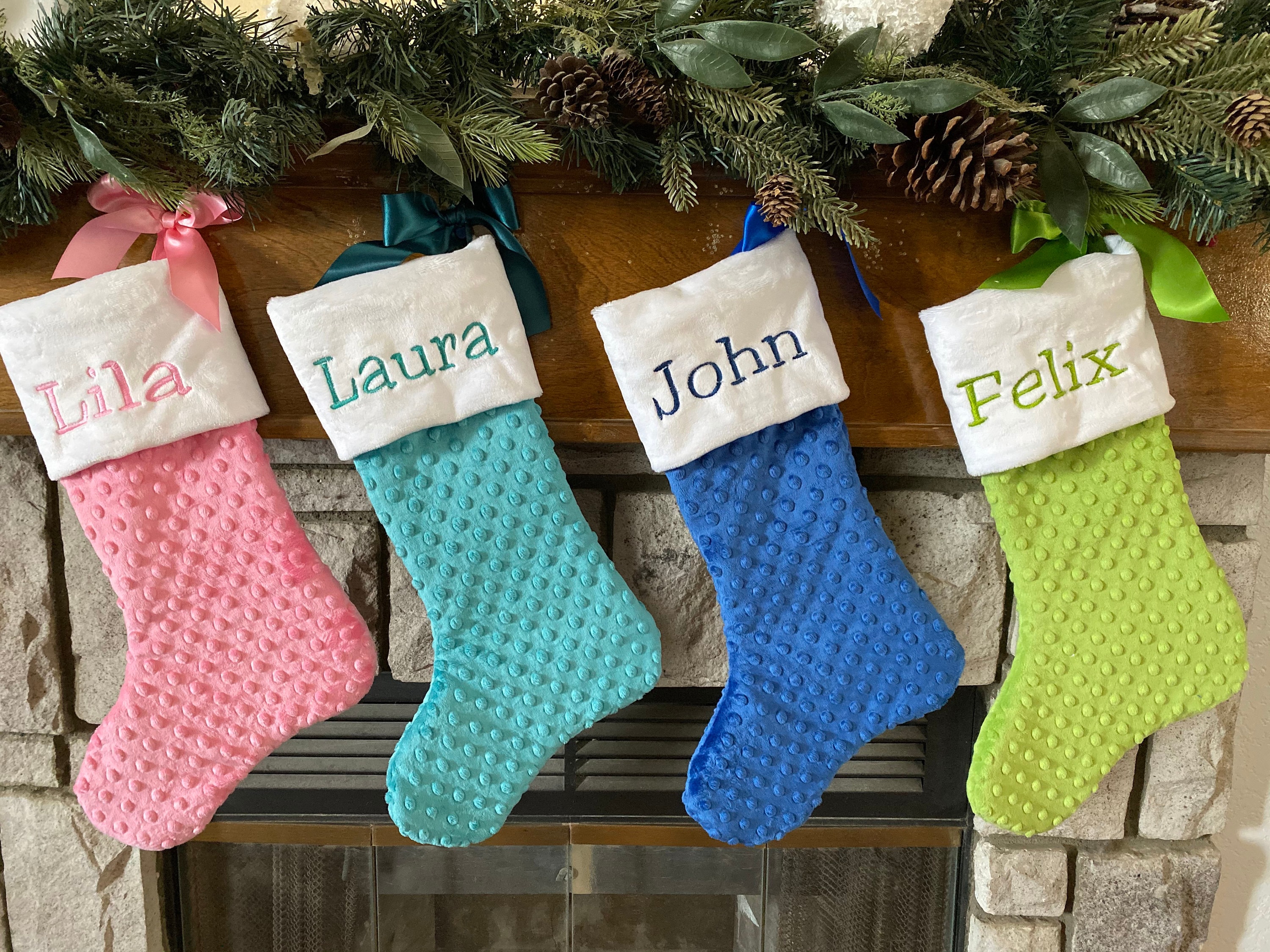 Personalized Christmas Stocking, Make Your Own Christmas stocking, Purple Christmas gift, Amethyst Christmas Stocking, Rainbow Christmas