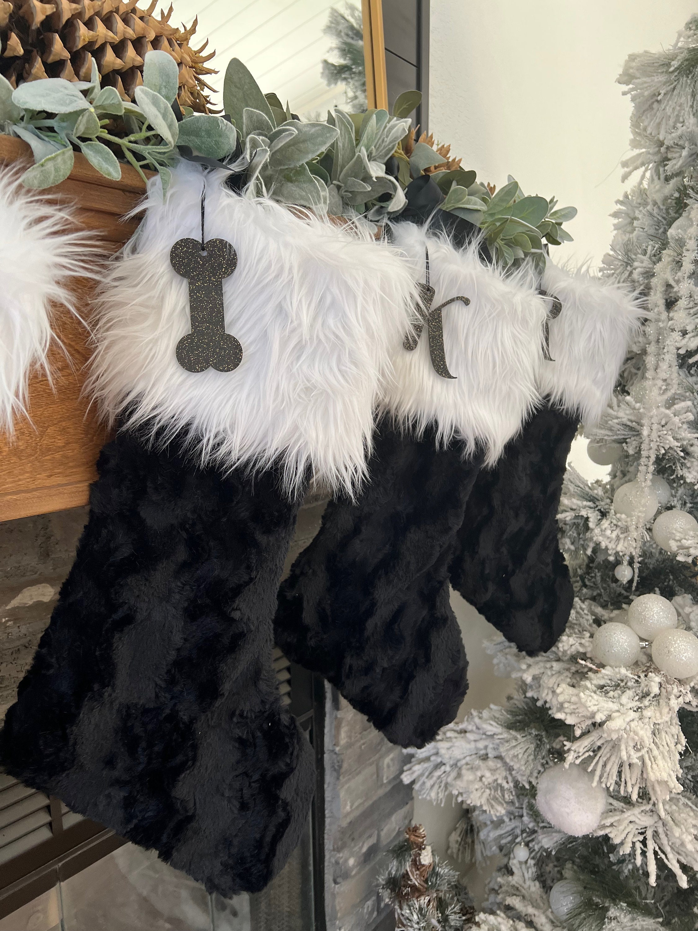 Black Christmas Stocking Black Christmas Stocking - Etsy