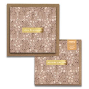 Plein de gratitude, Tranquility Cartes de Gratitude,  French Greeting Cards, Blank Thank You, Everyday, Wellness, Florals