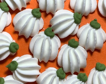 Mini White Pumpkins- Royal Icing (24)