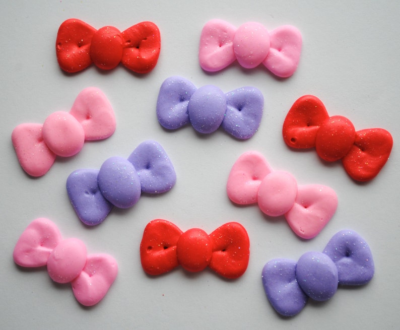 Royal Icing Bows With Sparkles 12 Perfect for Cookies or Etsy