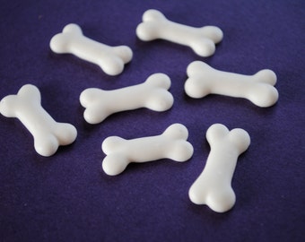 Huesos - Hechos con glaseado real - Adornos para cupcakes o cake pops (24 o 48)