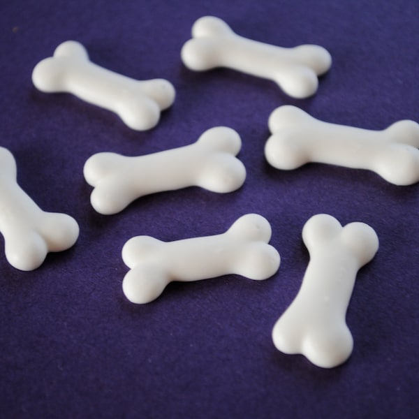 Bones-  Made from Royal Icing-  Cupcake or Cake Pop Toppers (24)