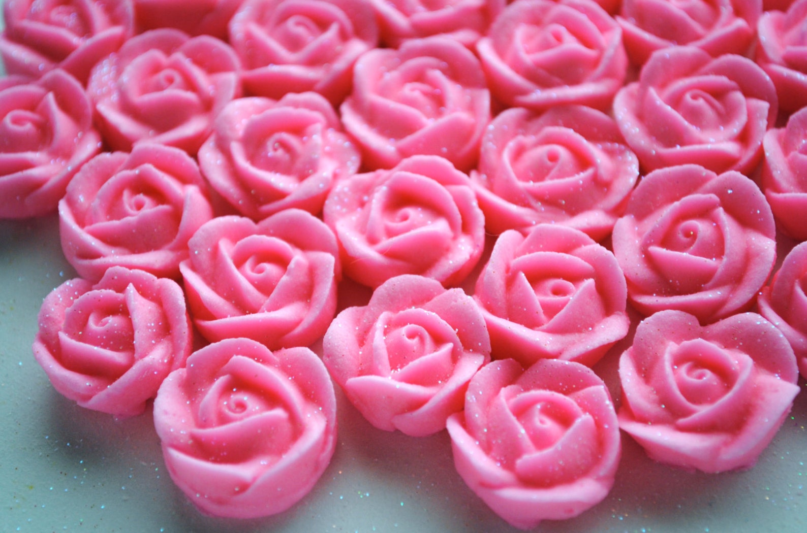 Royal Icing Roses Pink 3/4 12 Etsy