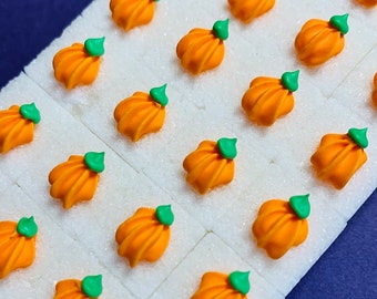 Pumpkin Sugar Cubes - Made from Royal Icing (25)