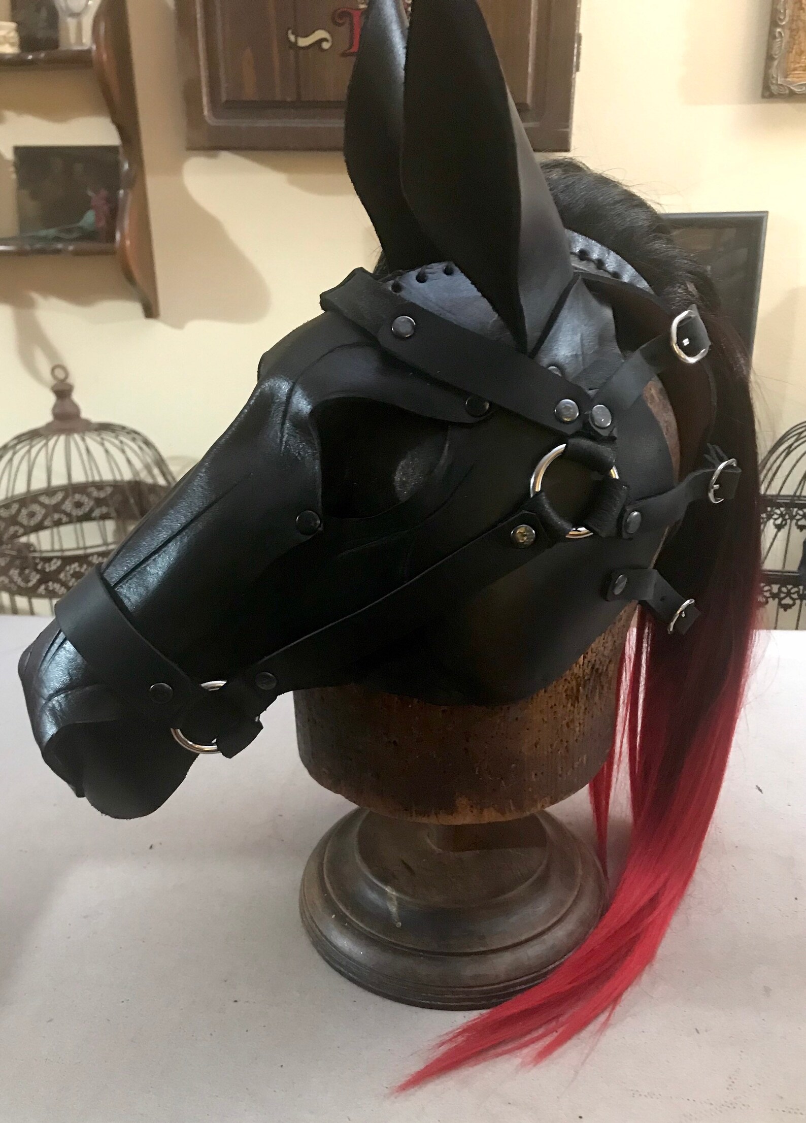 Leather Horse Mask Etsy
