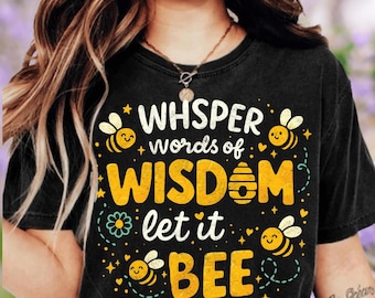 Let It Bee PNG | Inspirational Quote, Honeycomb Letters (Digital Download)