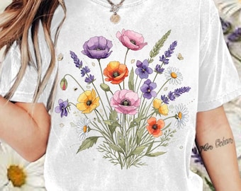 Floral Bouquet PNG | Hand-drawn Flowers | Digital Download | Sublimation Design | Printable Art | Flower Bouquet Editable