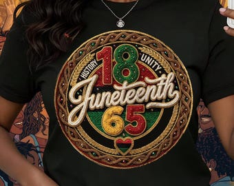 Juneteenth 1865 PNG | Distintivo bordado da Unidade Histórica (Arquivo Digital)