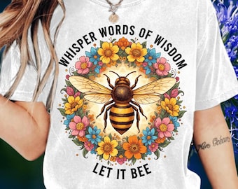 Whisper Words of Wisdom PNG: Bee & Beetle Design (Digital Download)