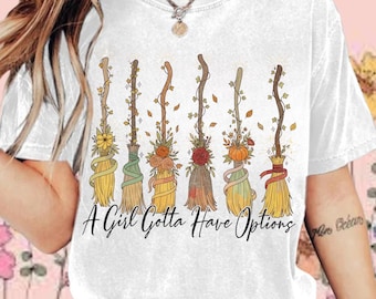 Retro Halloween PNG: "A Girl Gotta Have Options" Design (Digital Download)
