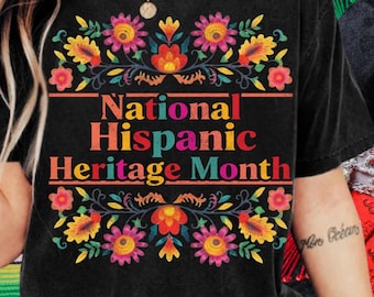 Hispanic Heritage Month Floral PNG: Feier Design (Digitaler Download)