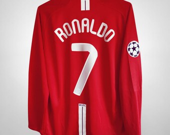 2007-2008 Camiseta de local del Manchester United Ronaldo # 7, camiseta de fútbol retro Ronaldo