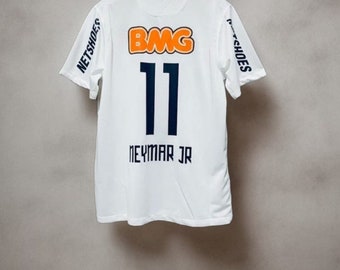 Santos FC Home Retro Kit Fußball, Personalisieren Sie Namen und Nummern Santos FC Trikot, Jersey Kit 2011 - 2012 Neymar JR ， Geschenkidee