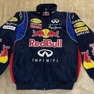 Red Bull Racing Jacket,Formula 1 Racing Jacket Vintage,Bomber Jacket,Racing Jacket,Oversized Jacket,Street Style, 90s Streetwear zdjęcie 6