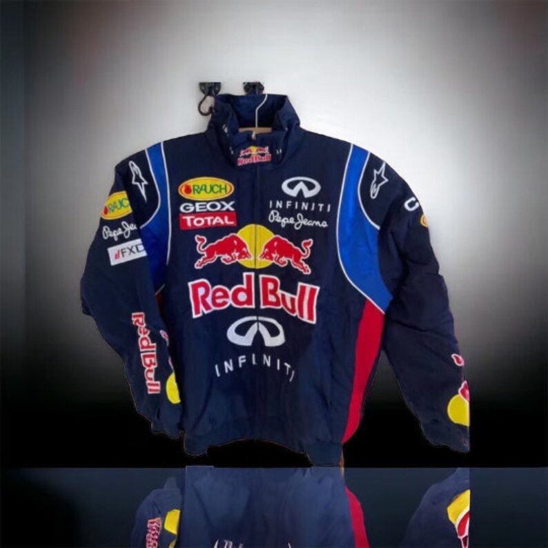 Red Bull Racing Jacket,Formula 1 Racing Jacket Vintage,Bomber Jacket,Racing Jacket,Oversized Jacket,Street Style, 90s Streetwear zdjęcie 1