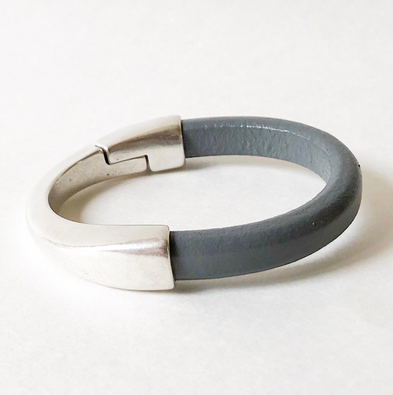 FAT HAIR TIE GREY W/SILVER FAT HAIR TIE GREY W/SILVER