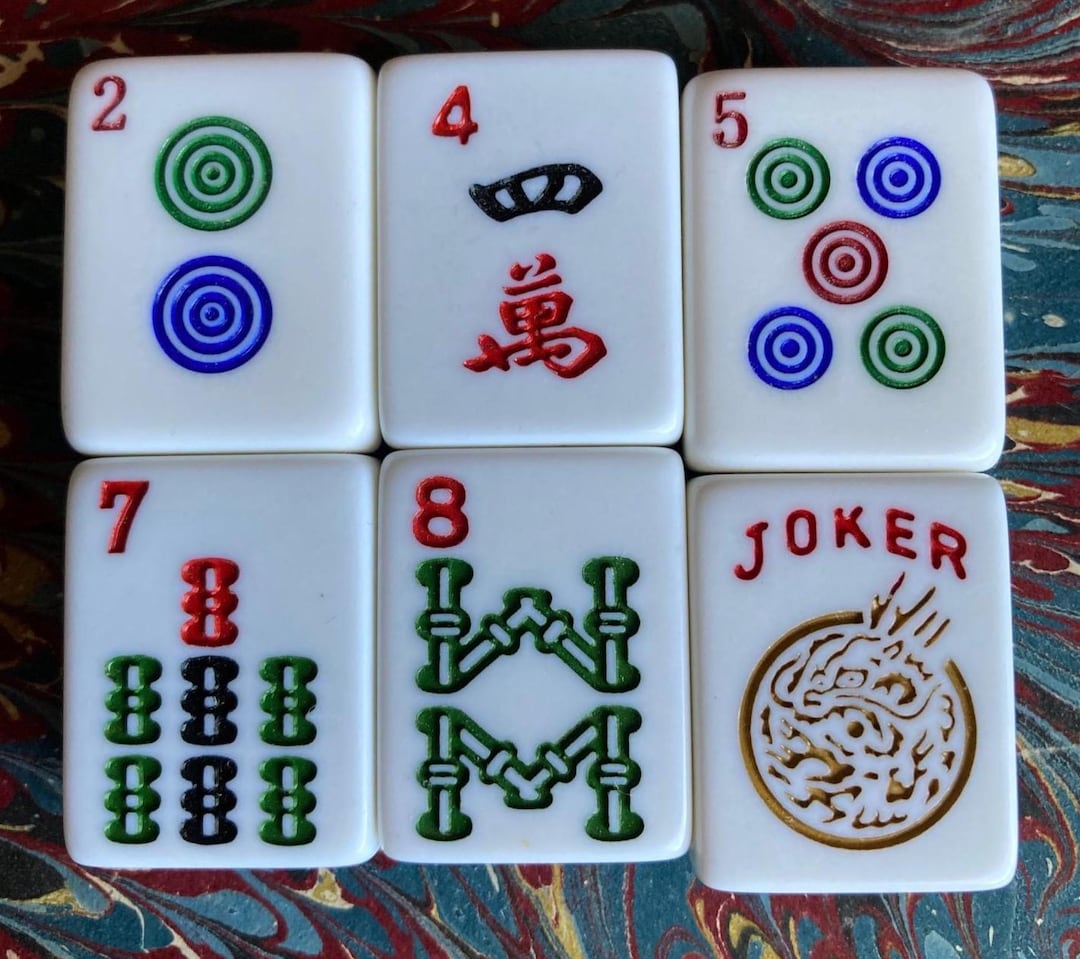 Lot of 6 Vintage Chunky 1970s? Mahjong Mah Jongg Tiles~game Pieces ...