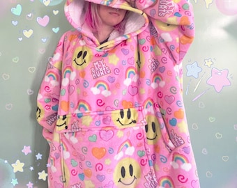 My Back Hurts Kawaii Jumbo Hoodie Blanket