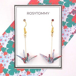 Origami Crane Earring Inspiration Asian Style Japanese Aesthetic Party Jewelry Birthday Gift for Anniversary Unique Earrings Gift Idea
