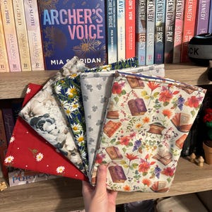 Handmade Padded Book Sleeve | Fits Paperback & Hardcover | Great Bookish Gift