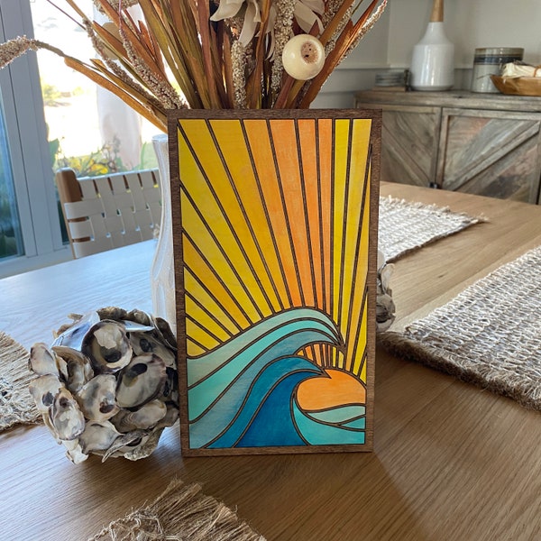 Beach Wood Wall Art Etsy
