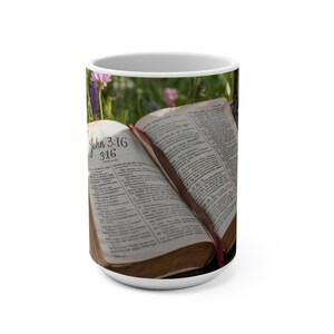 Kubek z inspirującym wersetem biblijnym, idealny prezent dla chrześcijan, wierny kubek do kawy, codzienna inspiracja, religijny wystrój domu, kubek nabożny
