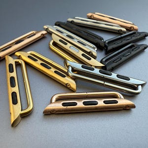 Apple Watch Band Adapters: Stainless Steel Connectors, 38-49mm