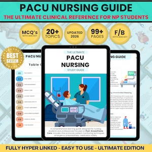 PACU Nursing Guide | Post-Anesthesia Recovery Cheat Sheet for New Nurses | Aldrete Score, Post-Op Meds, Priorities – PDF Download