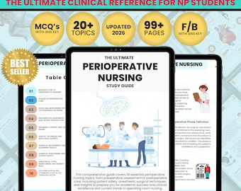 Perioperative Nursing Bundle, 99+ Seiten, 20+ Themen, Bonus Cover, Quiz, voll verknüpft mit Links, (Digitaler Download)