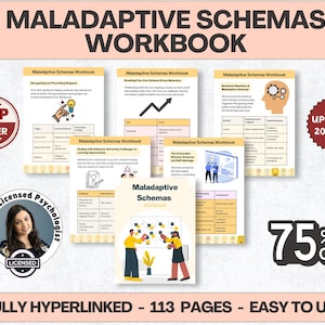 Maladaptive Schemas Workbook & Schema Therapy Worksheets, schema imagery rescripting worksheets, schema therapy modes, maladaptive patterns