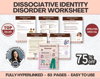 Dissoziations Arbeitsbuch - Dissoziative Identitäts-Störung- DI Therapie - C-PTBS, Trauma, Panik Disorder, Angst und Identitäts-Störung