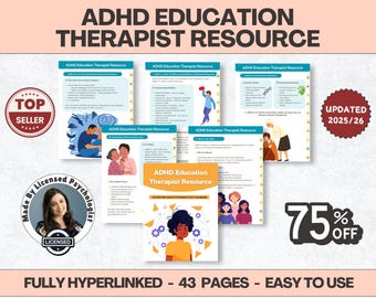 ADHD教育セラピストリソース、成人のADHD症状の特定とADHD対処スキルの開発、10代の若者の実行機能