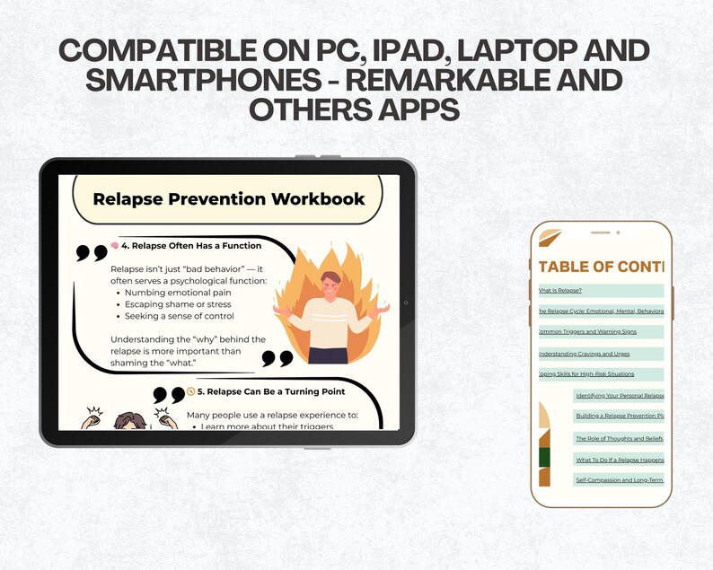 Relaps Text Relapse Prevention Workbook, 46+ Pages, 10+ Topics, Hyperlinked ...