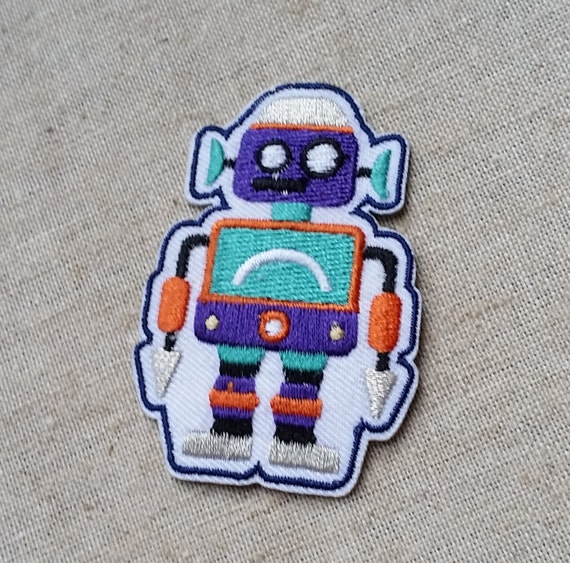 decoration,clothing crafts iron-on Robot cute on cards patch applique