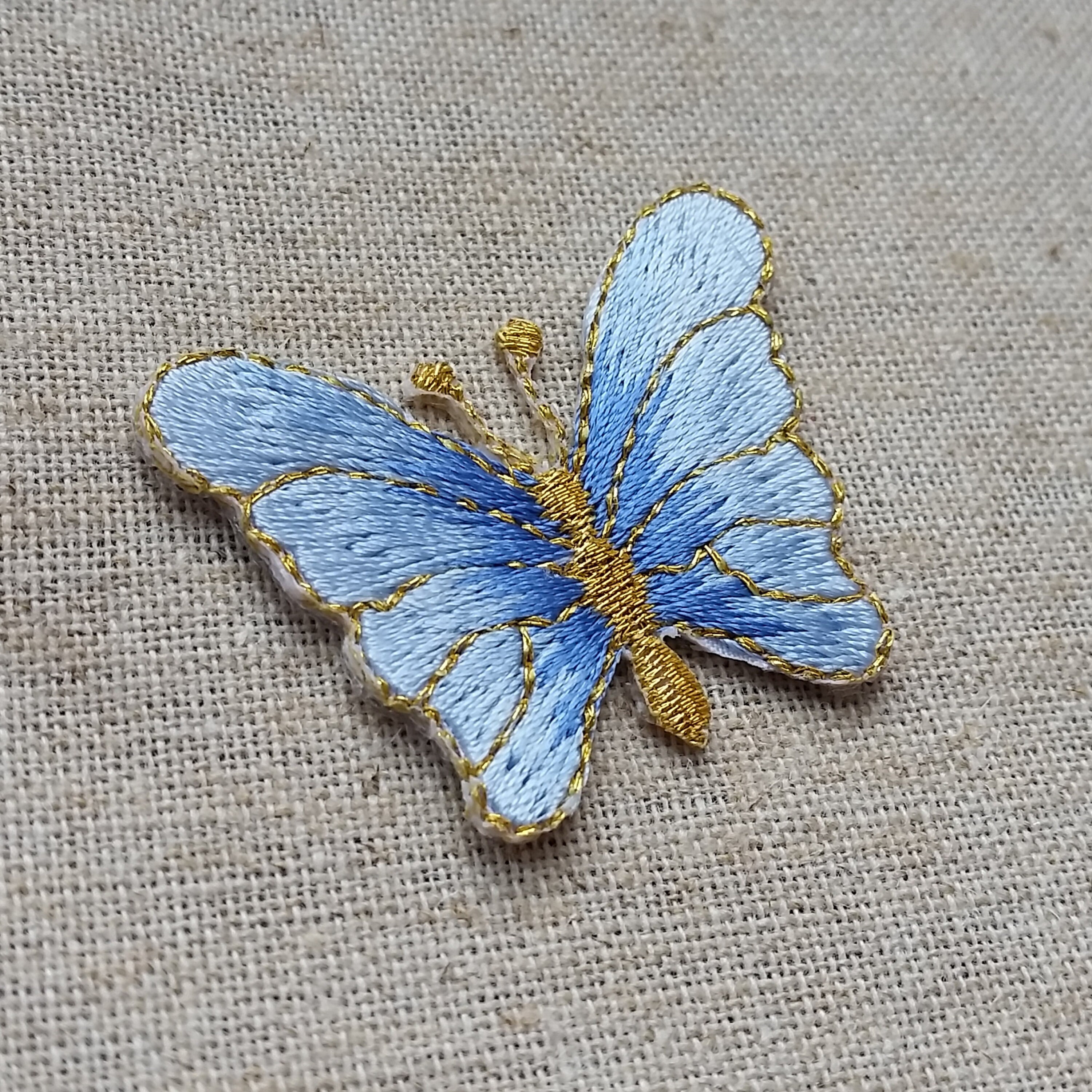Butterfly patch Blue Butterfly patch Small Butterfly Jeans Etsy