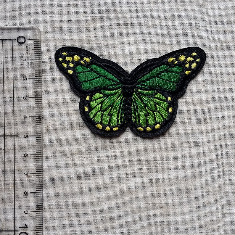 Butterfly patch Green butterfly patches for Jeans Iron on Etsy