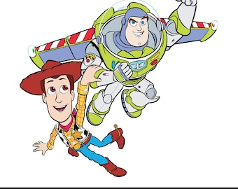 Toy Story Woody and Buzz Design SVG, Buzz and Woody Clipart PNG, Cricut Cut File DXF Instant Digital Download eps pdf