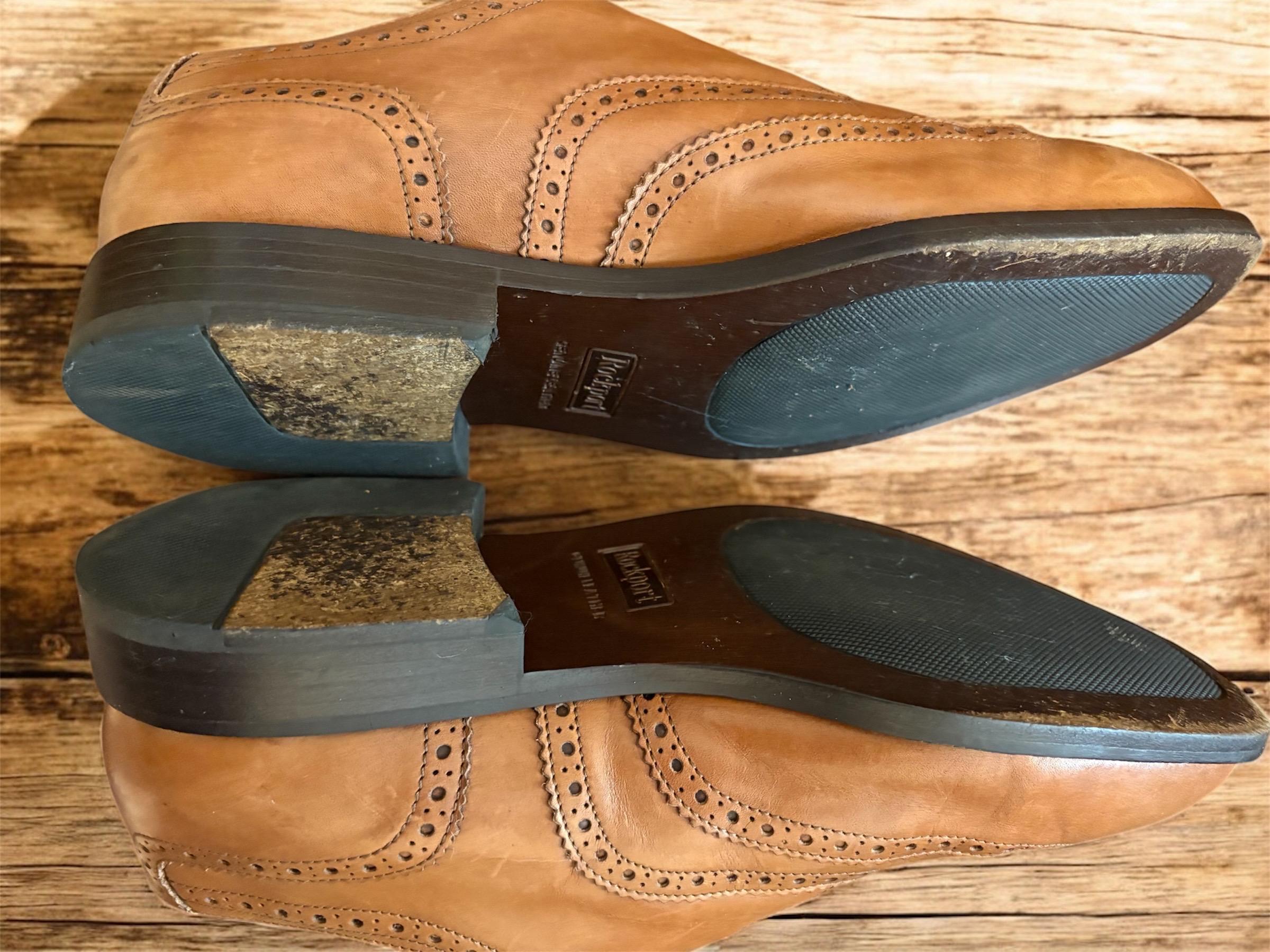 Rockport Mens Wingtip Brogue Shoes‎ Tan Suede Lace Up Comfort Size 10.5 W Rockport Mens Dress ShoeStyle Purpose Wingtip Oxfords  main image 4