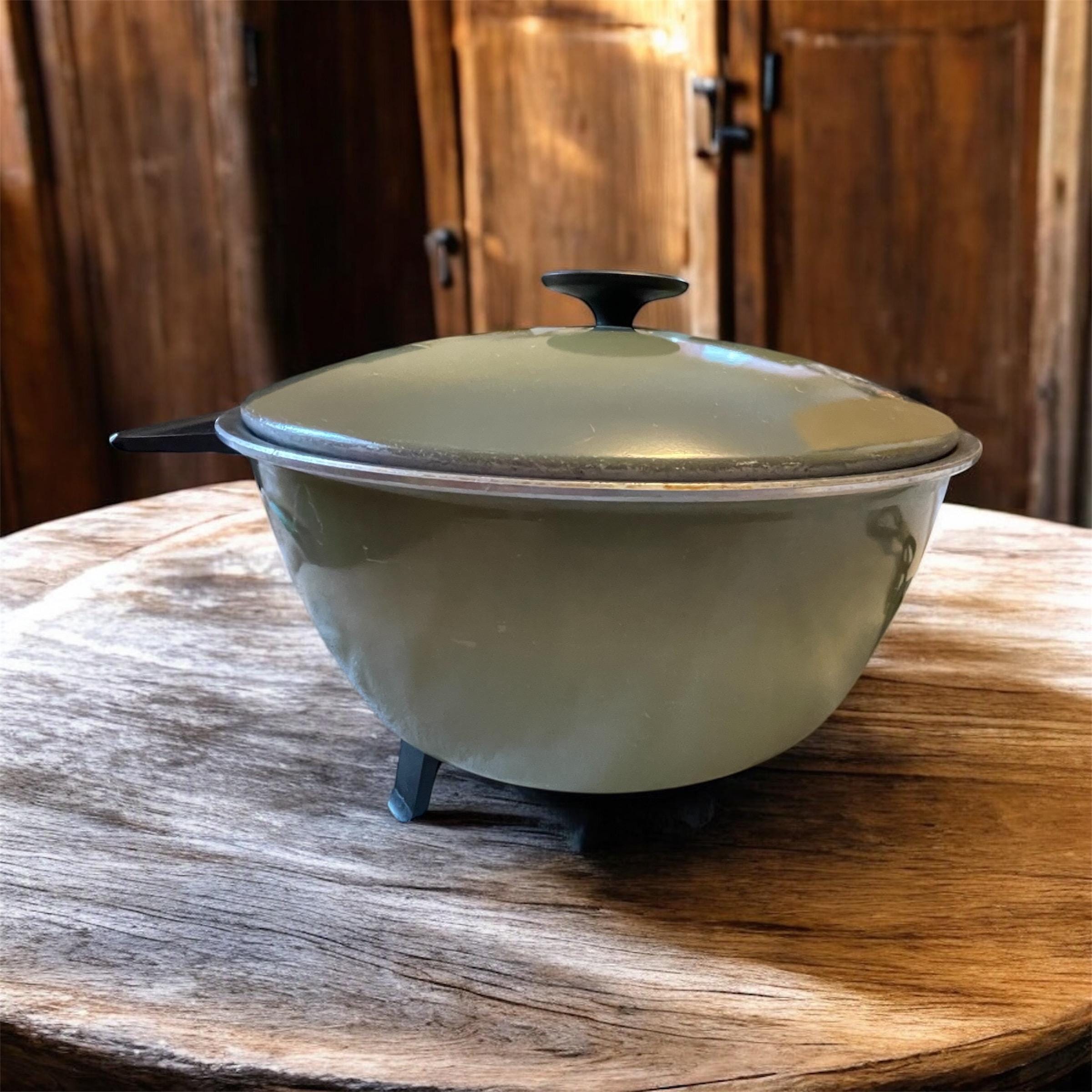 Poêle électrique Vintage West Bend – Country Kettle – Vert Avocat – Avec Boîte