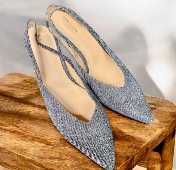 silver glitter dress shoes Lawrence Silver Glitter Oxfords main image 0