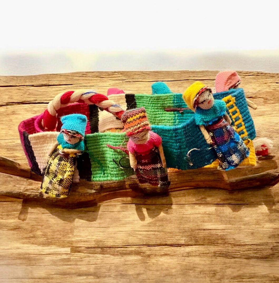 Vintage Guatemalan Worry Doll Tie Belt – One Size Handmade  display picture 2