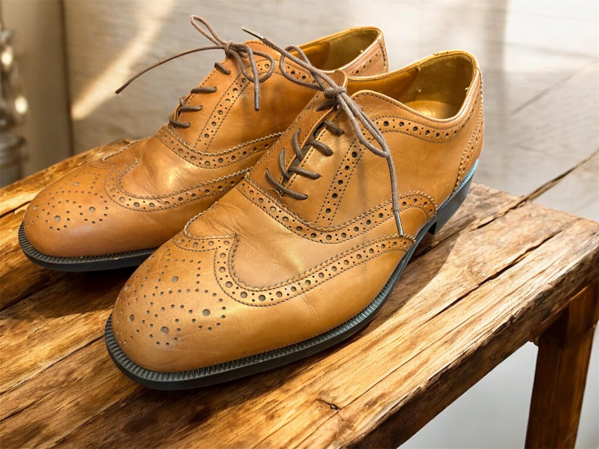 Rockport Tan Leather Wingtip Shoes Rockport Men main image 4
