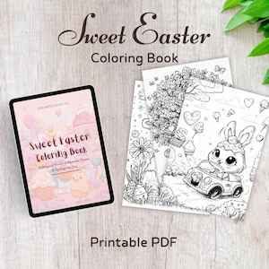 Easter Coloring Book for Kids – 15 Pages + Bonus Craft | Cute Bunnies, Eggs, & Spring Fun | Printable PDF | Instant Download