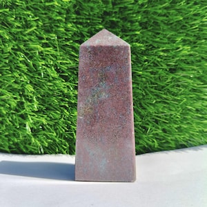 Ruby Kyanite Tower – Rare Pink Blue Crystal Obelisk, Hand-Polished Collector Piece