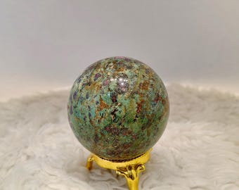 Ruby Fuchsite Sphere – Natural Heart Healing Crystal Ball